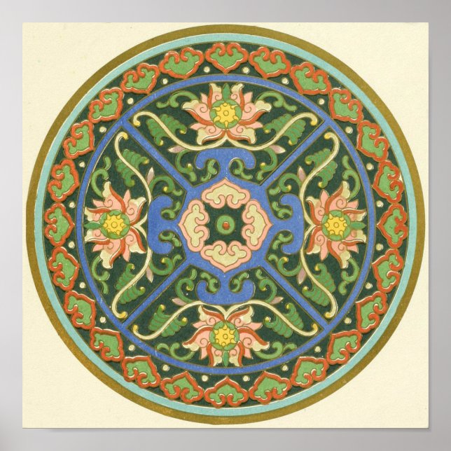 Cloisonne China Patter Asian Oriental Poster (Framsidan)
