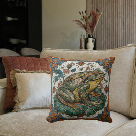 Cloisonne Frog on Lily Pad Kudde