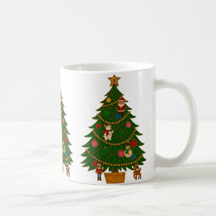 Cloisonne konst julgran karaktärs prydnader kaffemugg