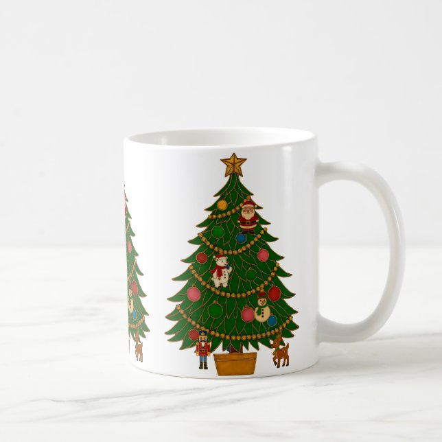 Cloisonne konst julgran karaktärs prydnader kaffemugg (Höger)