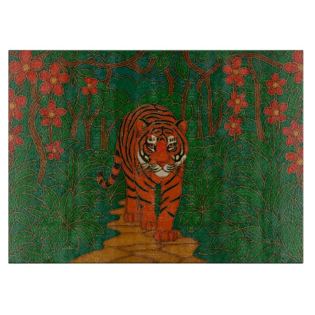 Cloisonne Konst Tiger på Djungelstigen (Framsidan)