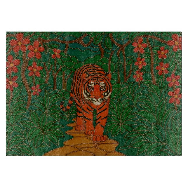 Cloisonne Konst Tiger på Djungelstigen (Framsidan)