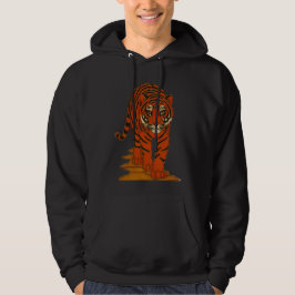Cloisonne Konst Tiger på Djungelstigen Hoodie