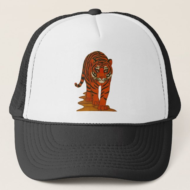 Cloisonne Konst Tiger på Djungelstigen Keps (Framsida)