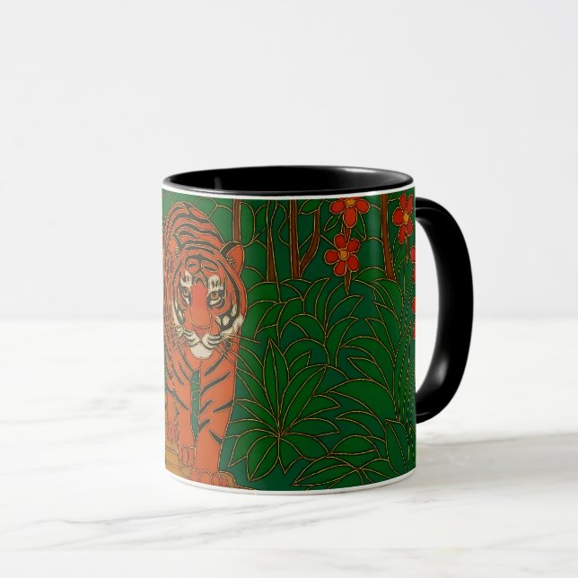 Cloisonne Konst Tiger på Djungelstigen Mugg (Framsida höger)