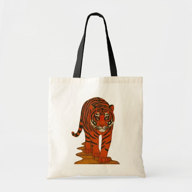 Cloisonne Konst Tiger på Djungelstigen Tygkasse (Framsidan)
