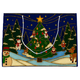 Cloisonne Konst Whimsical Skog Klassisk Jul 