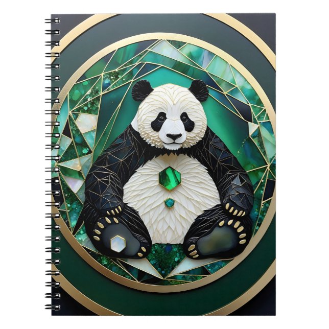 Cloisonne Panda Anteckningsbok (Framsidan)
