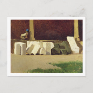 Cloister (olja på canvas) vykort