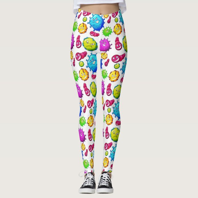 Clolorerade Gems Mönster Leggings (Framsida)