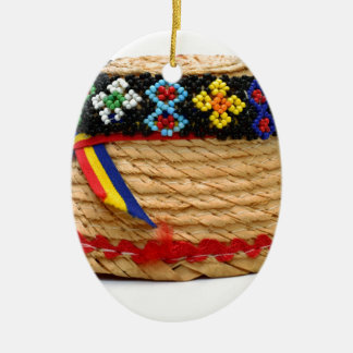 clop den traditionella hatten julgransprydnad keramik