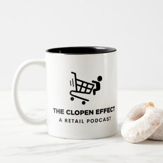 Clopen Effect - Black Logotyp 2-tonkaffe Mugg