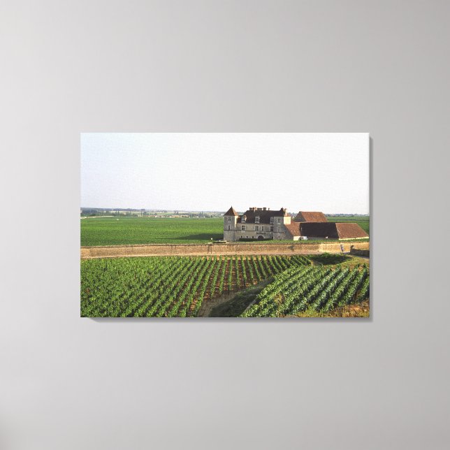 Clos de Vougeot 1500-tals kloster och Canvastryck (Framsida)