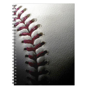 Close Baseball Anteckningsbok Med Spiral