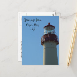 Close of Lighthouse Cape May, NJ Vykort