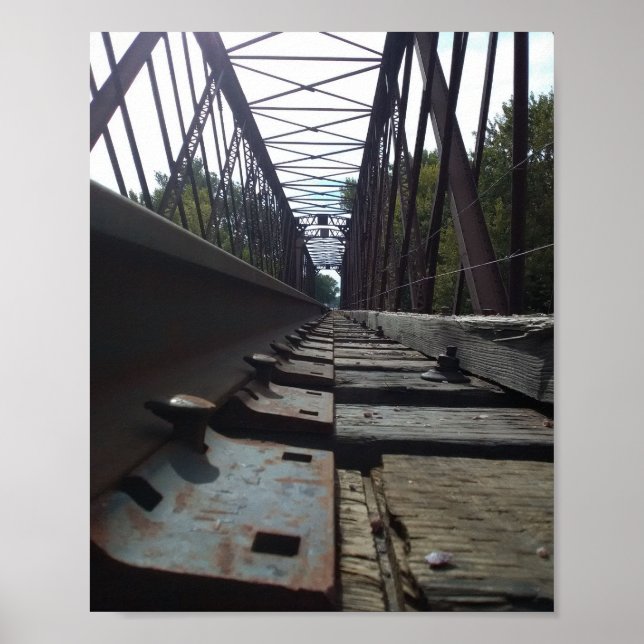 Close up low angle view Railroad Spike  Poster (Framsidan)