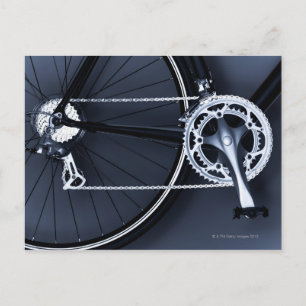 Close up of bicycle chain, pedal and gears vykort