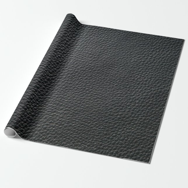 Close up of black leather texture and backgroundle presentpapper (Utrullad)
