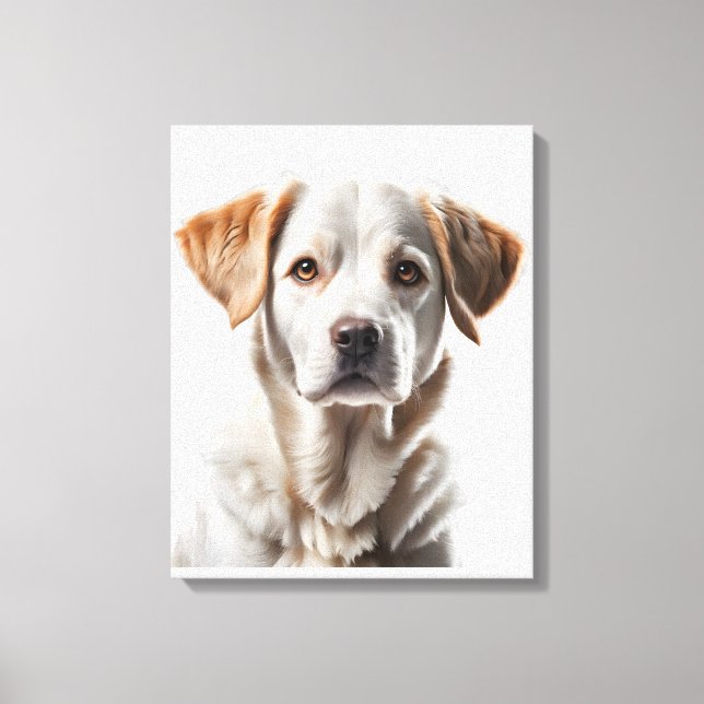 Close-Up Portrait of a Sweet-Faced Dog Canvastryck (Framsida)