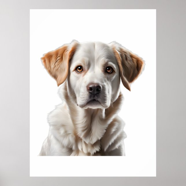 Close-Up Portrait of a Sweet-Faced Dog Poster (Framsidan)