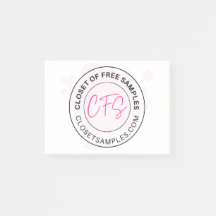 Closet of Free Samples Logotyp 2021 Edition Post-it Block
