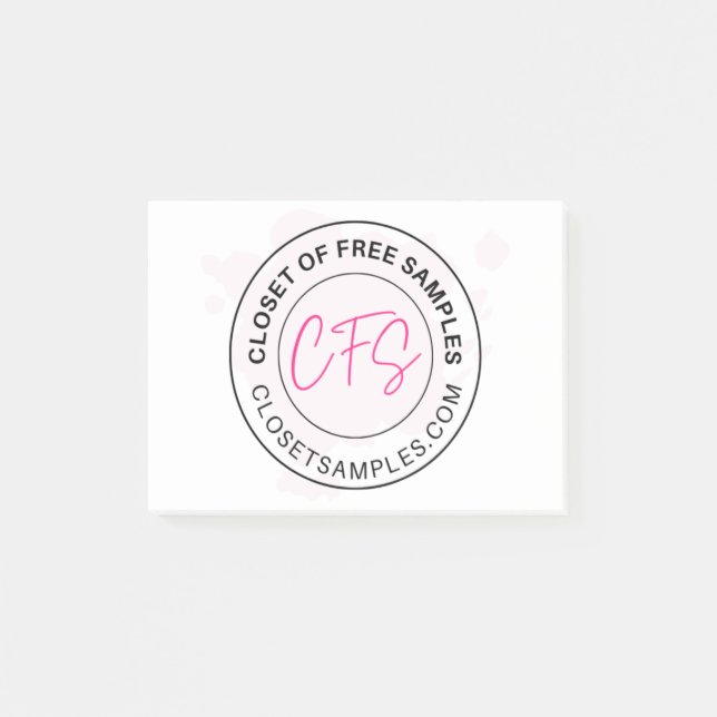 Closet of Free Samples Logotyp 2021 Edition Post-it Block (Framsida)