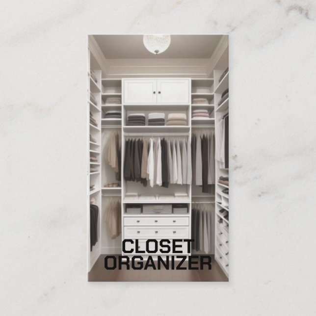 Closet Organizer Visitkort (Framsida)