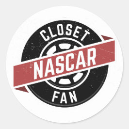 ClosetNASCARFan-etikett Runt Klistermärke