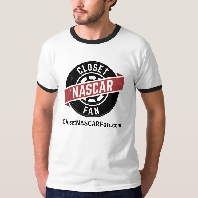 ClosetNASCARFan Ringerskjorta med URL Tee Shirt (Framsida)