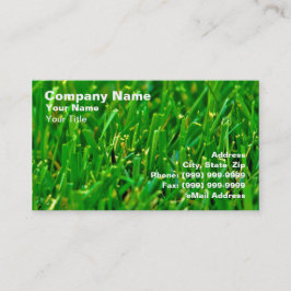 Closeup av den gröna gräsmatta visitkort