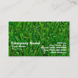 Closeup av den gröna gräsmatta visitkort