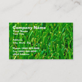 Closeup av den gröna gräsmatta visitkort