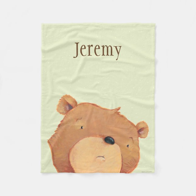 CloseUp av den stora bruna björnen Fleecefilt (Framsidan)