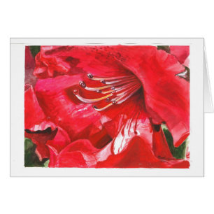 Closeup av Rhododendron Hälsningskort