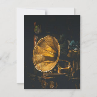 closeup gramophone vykort