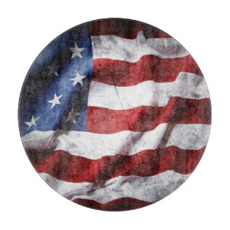 Closeup grunge American flagga.