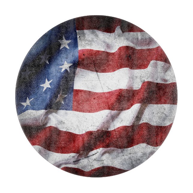 Closeup grunge American flagga. (Framsidan)