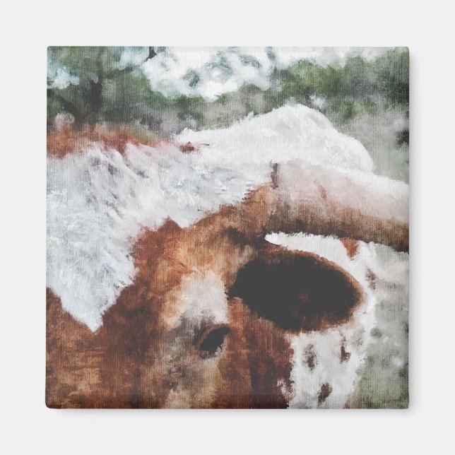 Closeup Impressionist Paweed Longhorn Magnet (Framsidan)