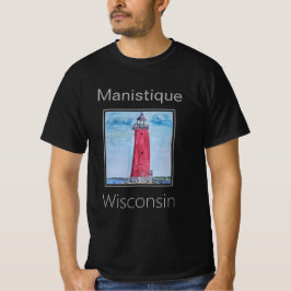 Closeup Manistique Öster Breakwater Light, Michiga T Shirt