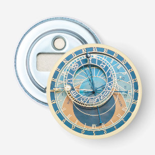 Closeup on Prag Astronomical Clock, Czech R. Flasköppnare