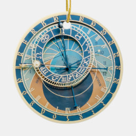 Closeup on Prag Astronomical Clock, Czech R. Julgransprydnad Keramik