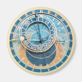 Closeup on Prag Astronomical Clock, Czech R. Magnet