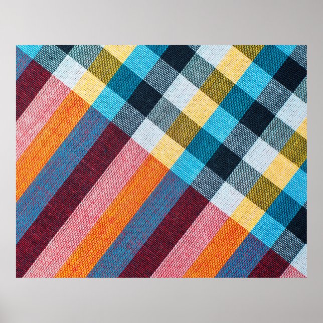 Closeup struktur of Fabric, Thai stil loincloth Poster (Framsidan)