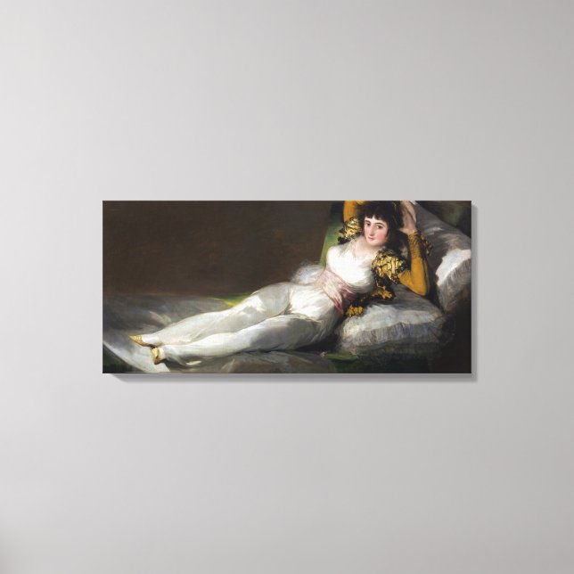 Clothed Maja (av Francisco Goya) Canvastryck (Framsida)