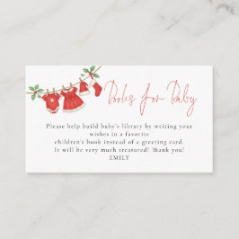 Clothesline Christmas Books For Baby Shower Tilläggskort