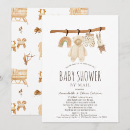 Clothesline Gender Neutral Baby Shower by Mail Inbjudningar