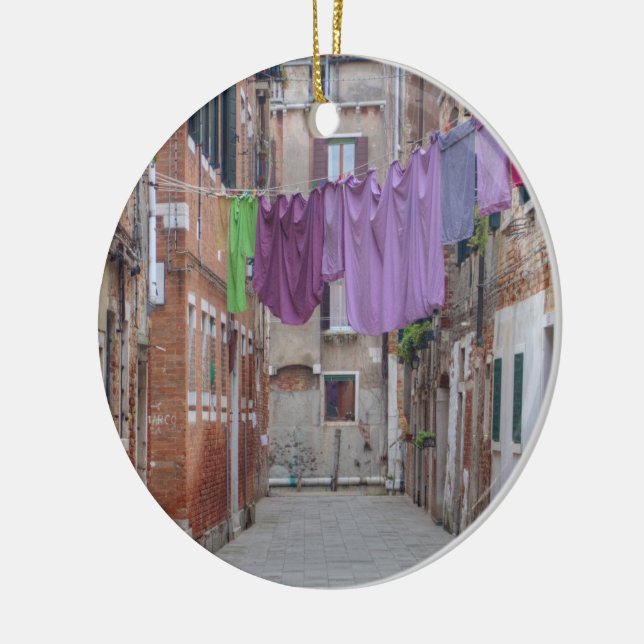 Clothesline in Venedig Italien Julgransprydnad Keramik (Vänster)