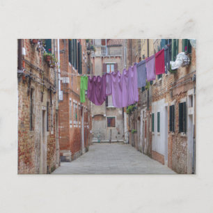 Clothesline in Venedig Italien Vykort