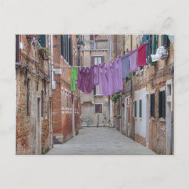 Clothesline in Venedig Italien Vykort