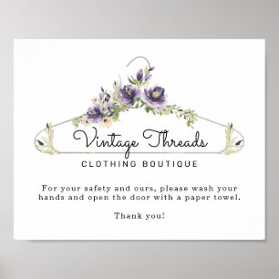 Clothing Boutique Hand Tvättande Bathroom Poster